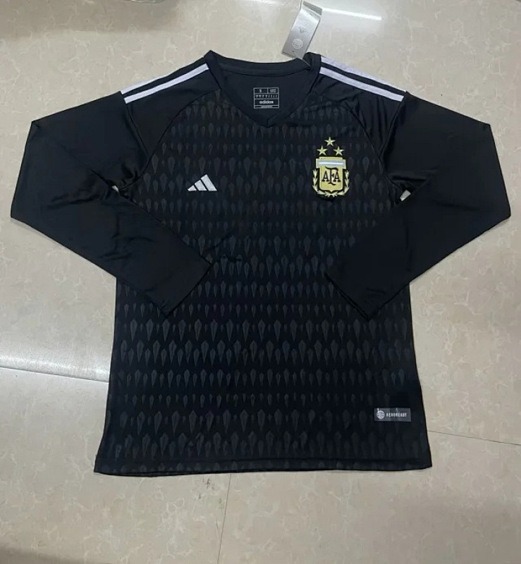 2023 Argentina Goalkeeper Black Long Sleeve Jerseys