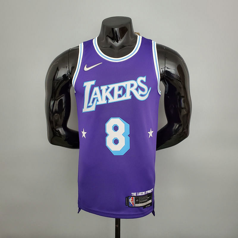 2022 75th Anniversary BRYANT#8 Lakers City Edition Purple NBA Jersey S-XXL