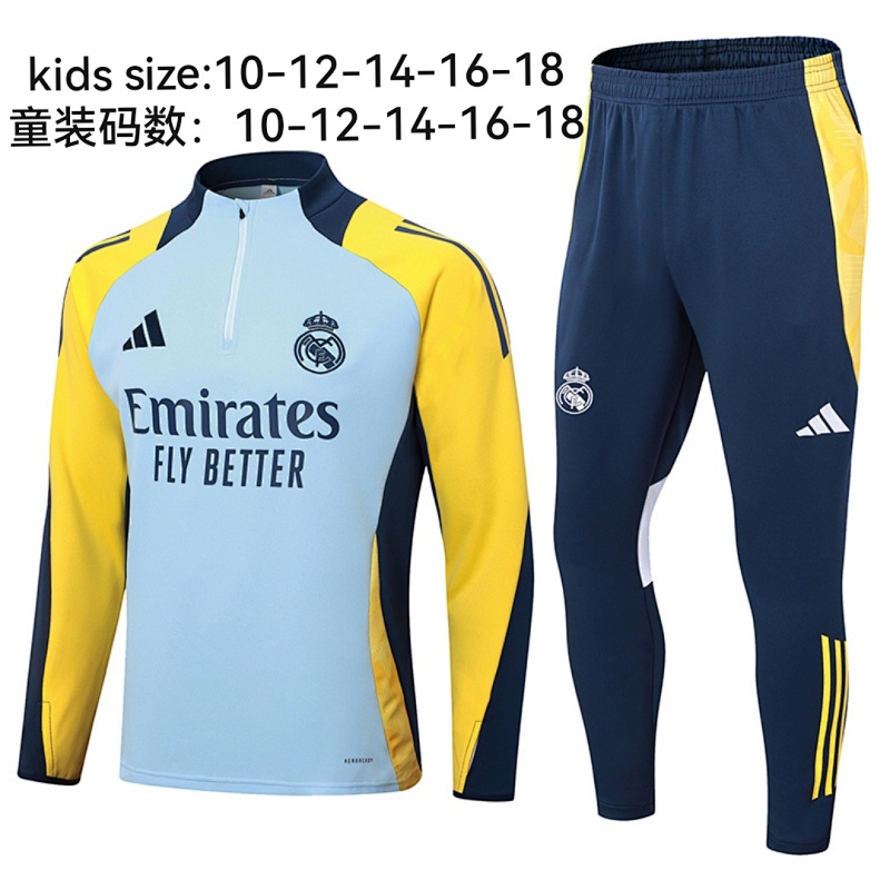24-25 Real Madrid Kids Long Sleeve Training Suit