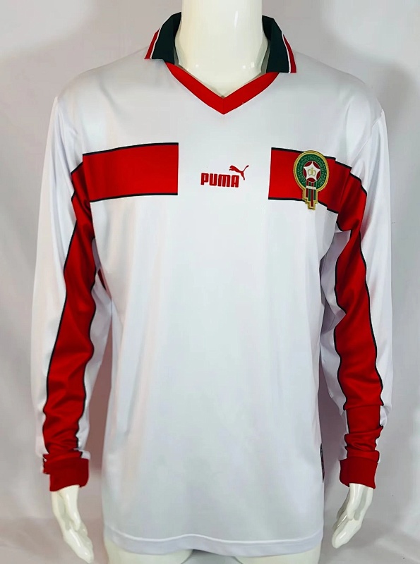 1998 Morocco Away Retro Long Sleeve Jerseys