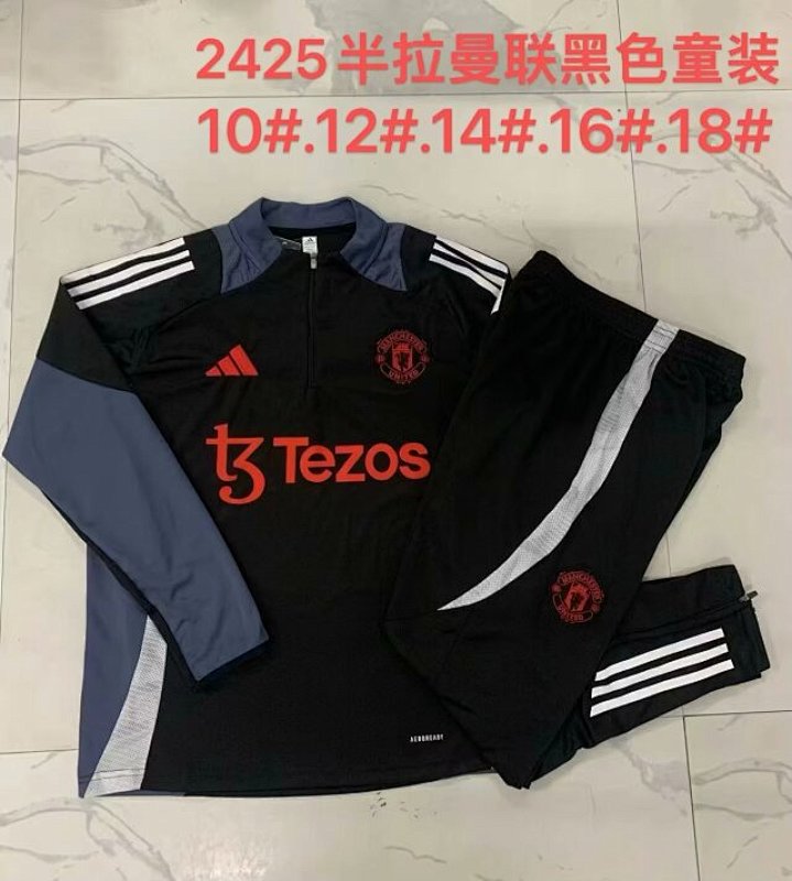 24-25 M-anchester U-nited Kids Long Sleeve Training Suit