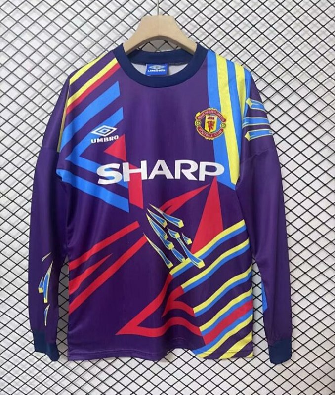 1992-93 M-anchester U-nited Goalkeeper Retro Long Sleeve Jerseys