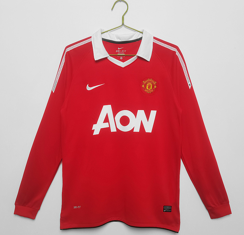 2010-11 M-anchester U-nited Home Retro Long Sleeve Jerseys