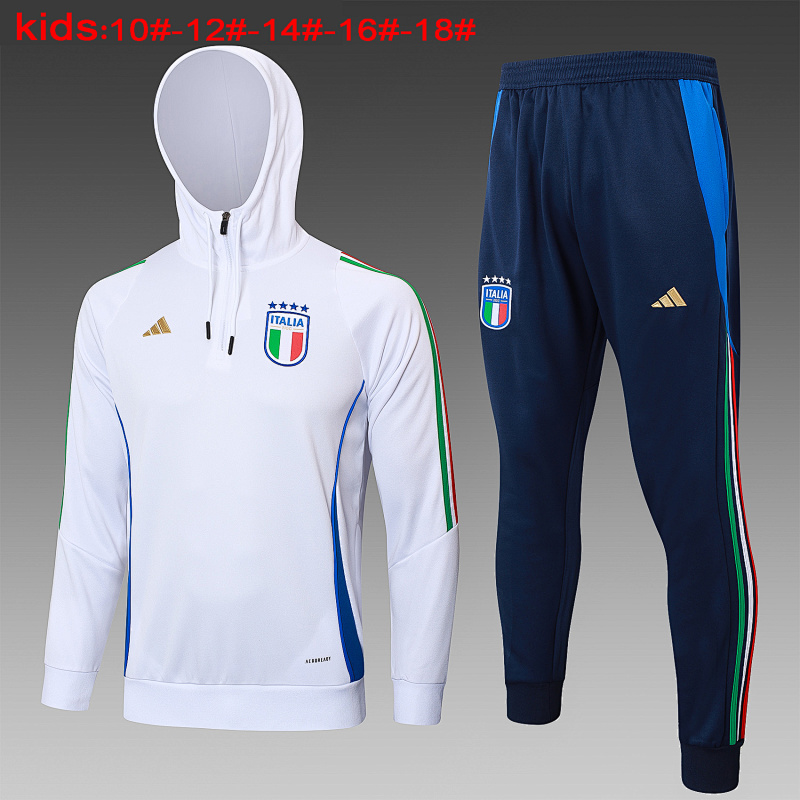 2024 Italy Kids Hoodie Long Sleeve Training Suit