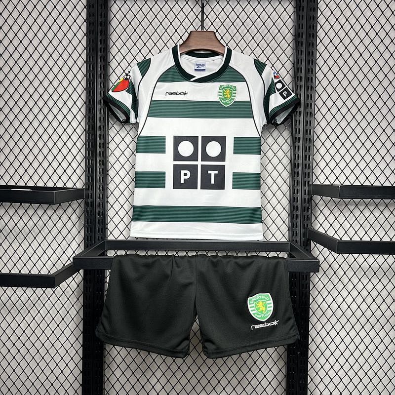 01-03 Sporting Lisbon Home Retro Kids Jerseys