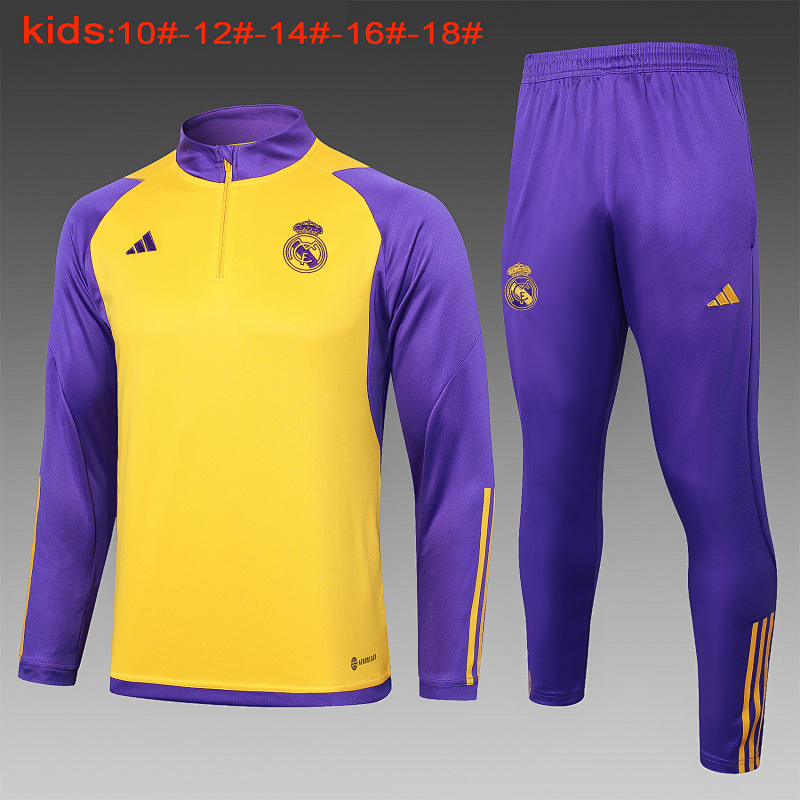 23-24 Real Madrid Kids Long Sleeve Training Suit