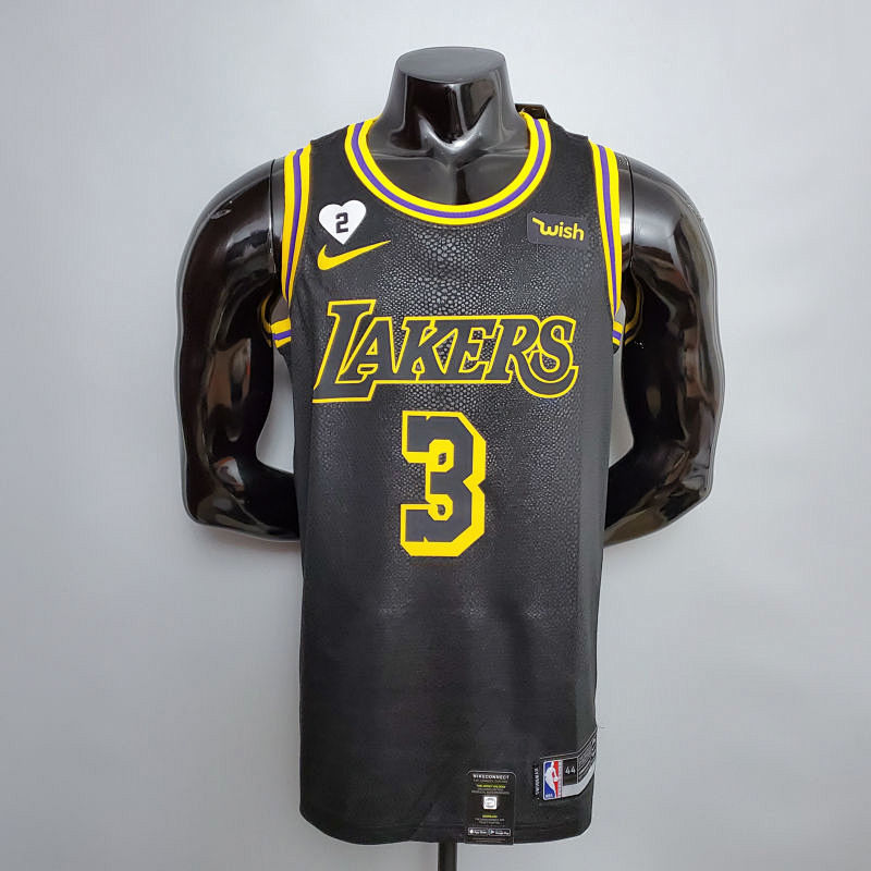 DAVIS #3 Lakers black NBA jersey Size XS-XXL