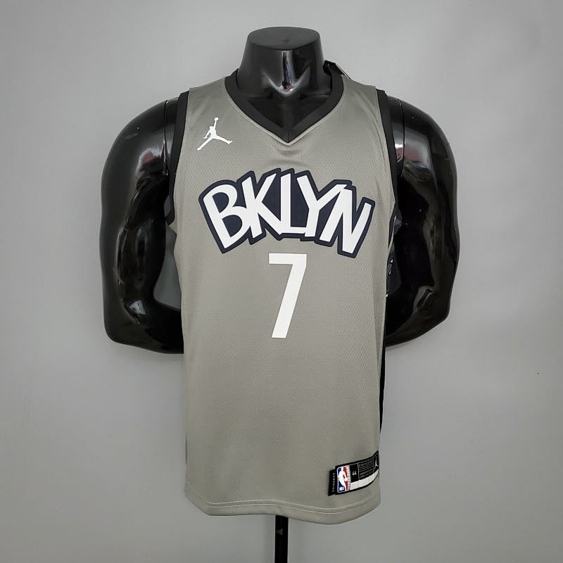 Durant #7 Brooklyn Nets City Edition Gray NBA Jersey Size S-XXL
