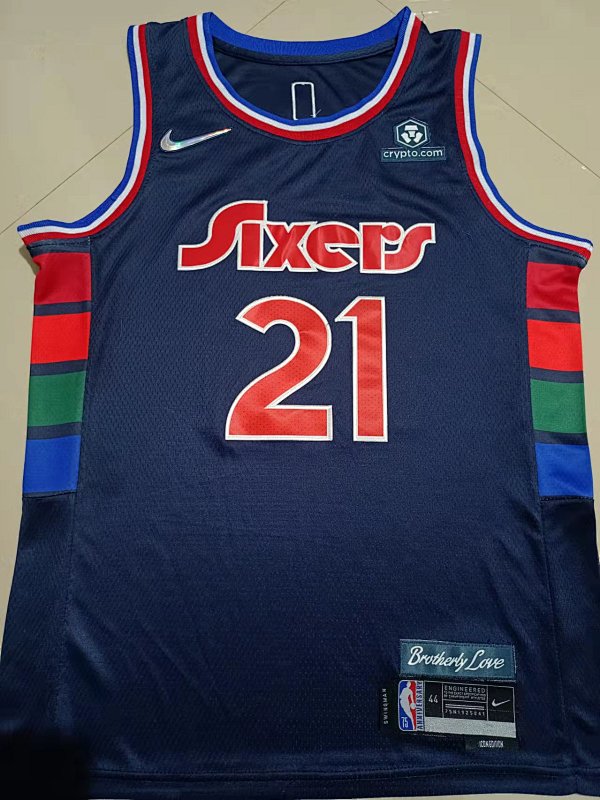 2022 76ers #21 75th Anniversary Embroidery