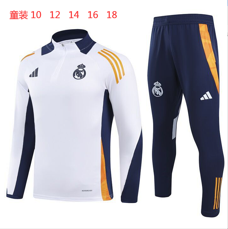 24-25 Real Madrid Kids Long Sleeve Training Suit