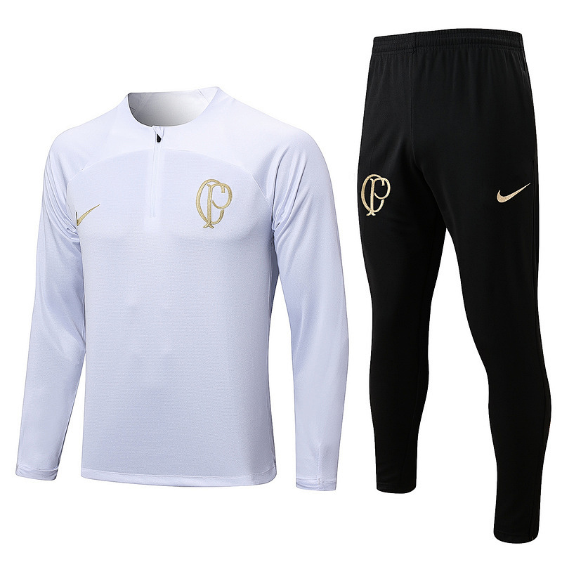 23-24 Corinthians White Long Sleeve Training Suit