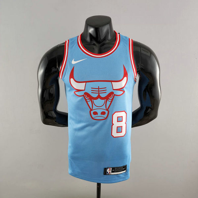 Chicago Bulls LAston VillaNE #8 Blue NBA Jersey S-XXL