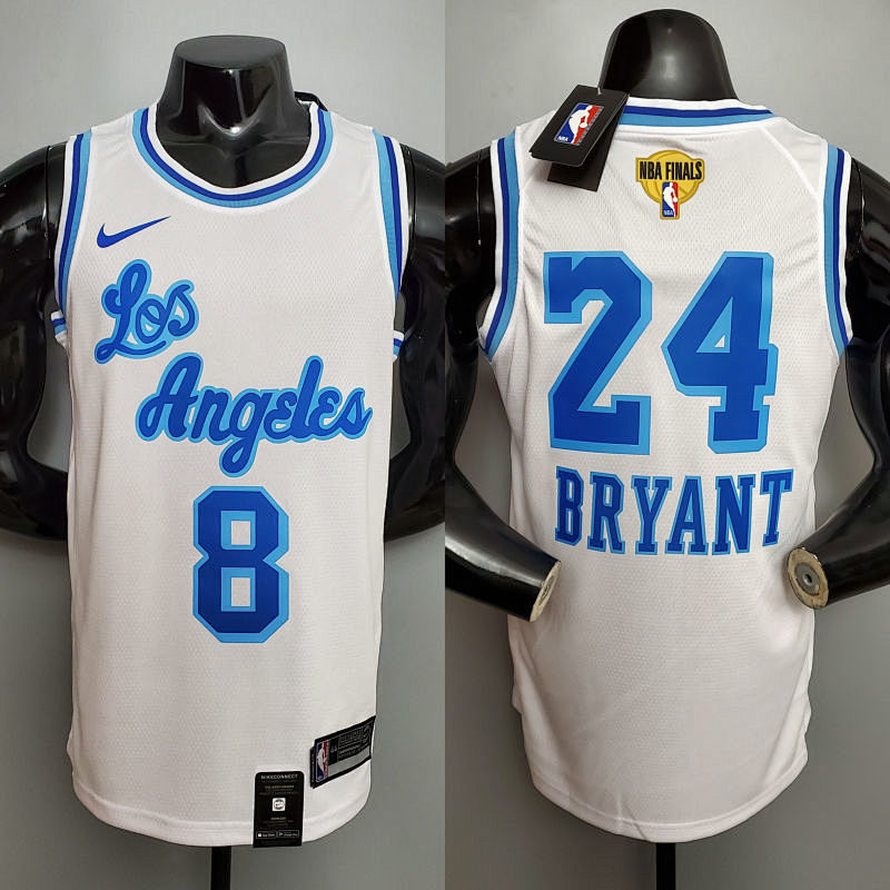 Before Bryant #8 After Bryant #24 Lakers white NBA jersey Size XS-XXL