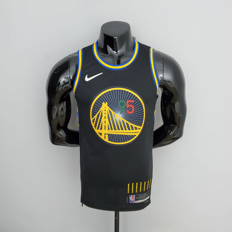 2022 75th Anniversary Golden State Warriors TOSCANO#95 Mexico Edition Black NBA Jersey S-XXL