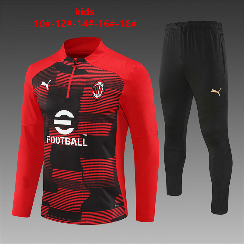 24-25 AC Milan Kids Long Sleeve Training Suit