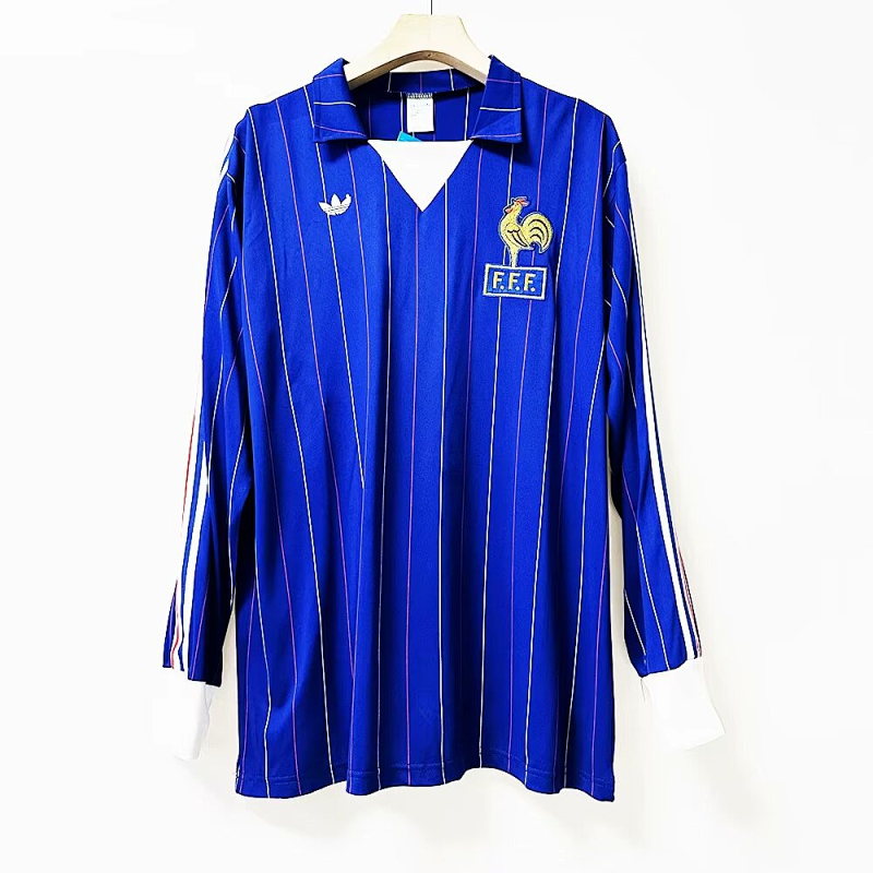 1980-82 France Home Retro Long Sleeve Jerseys