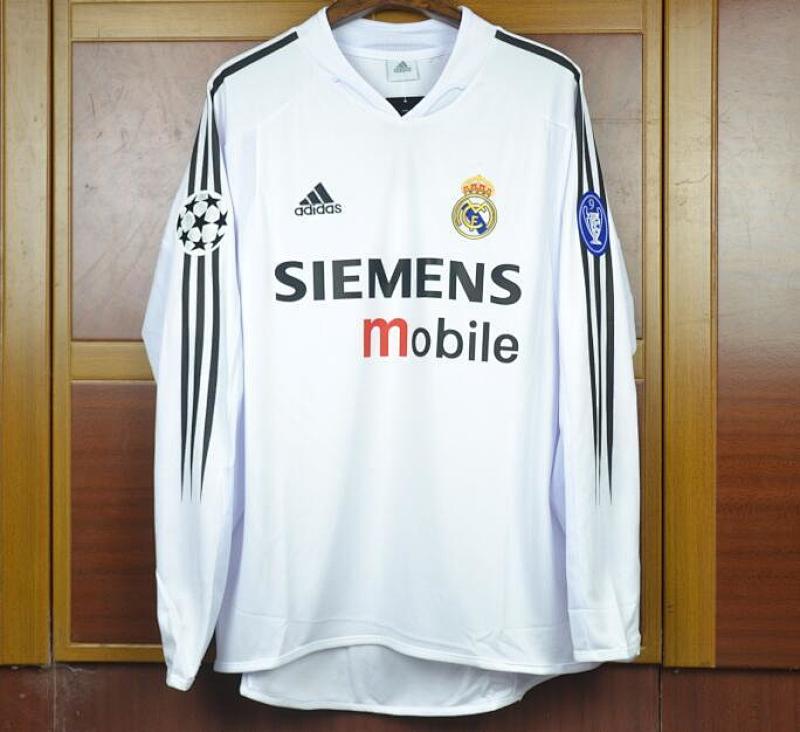 2004-05 Real Madrid Home Retro Long Sleeve Jerseys