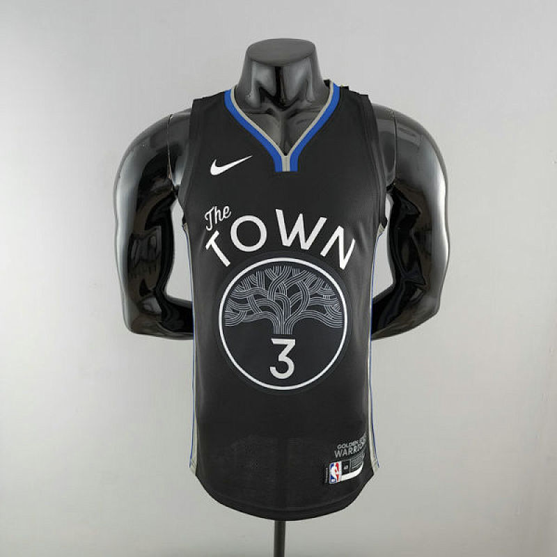 2020 POOLE#3 Warriors City Edition Black Grey NBA Jersey S-XXL