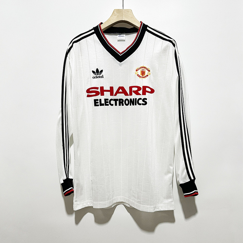 1982-83 M-anchester U-nited Away Retro Long Sleeve Jerseys