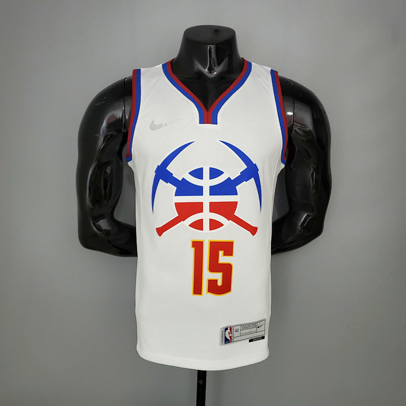 2021 JOKIC#15 Nuggets Bonus Edition White NBA Jersey S-XXL
