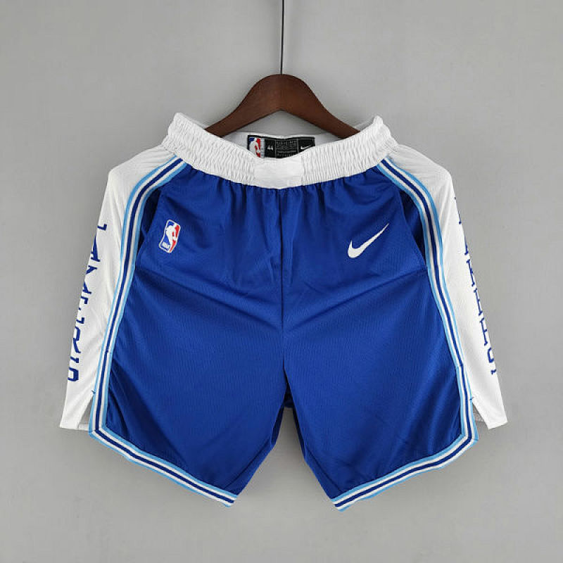 Los Angeles Lakers retro NBA Shorts Blue White Trim S-XXL