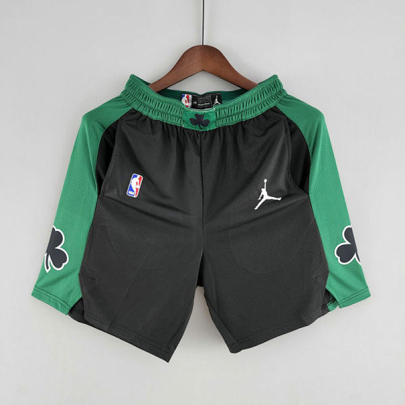 Boston Celtics NBA Shorts Black Green Trim S-XXL
