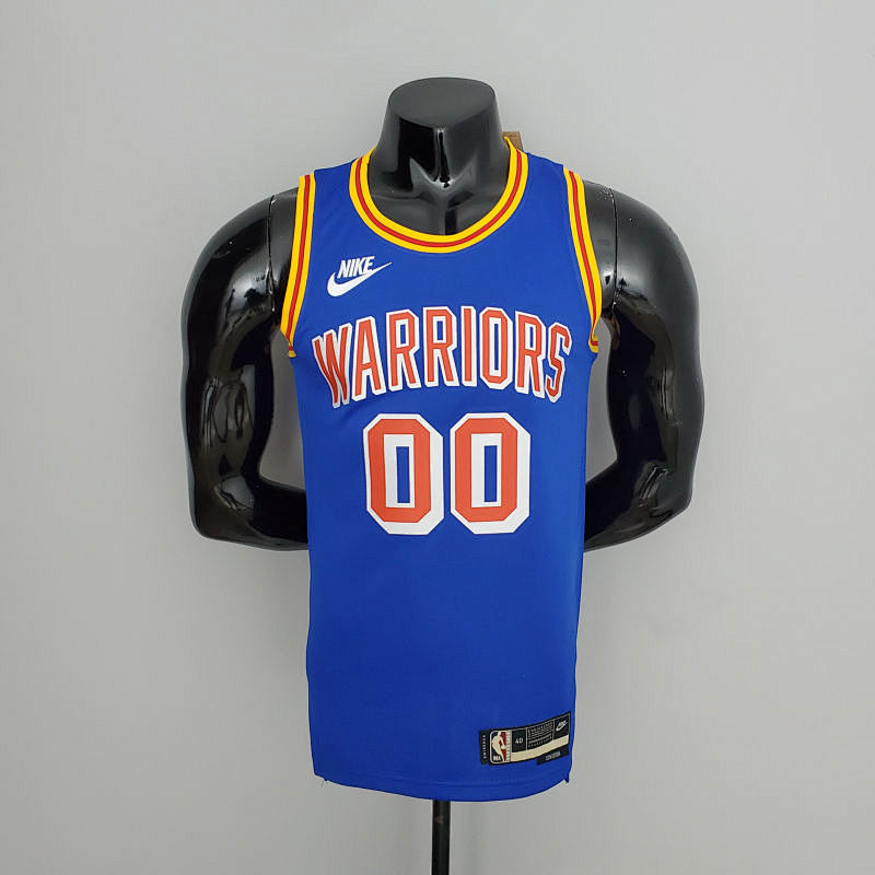 75th Anniversary Cuminga#00 Warriors Vintage Blue NBA Jersey S-XXL