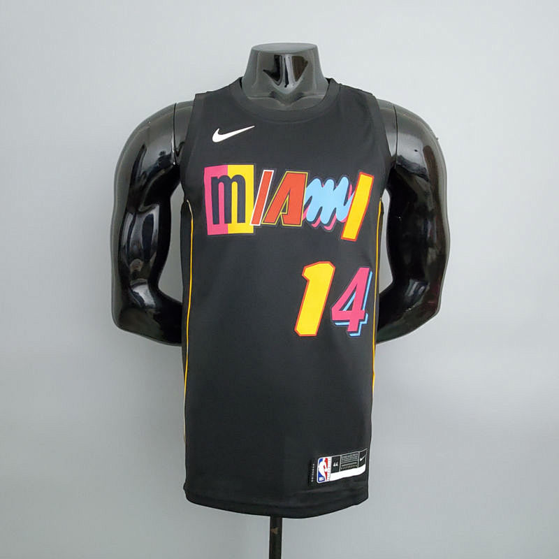 2022 Season Heat Team Herro #14 City Edition Black NBA Jersey S-XXL