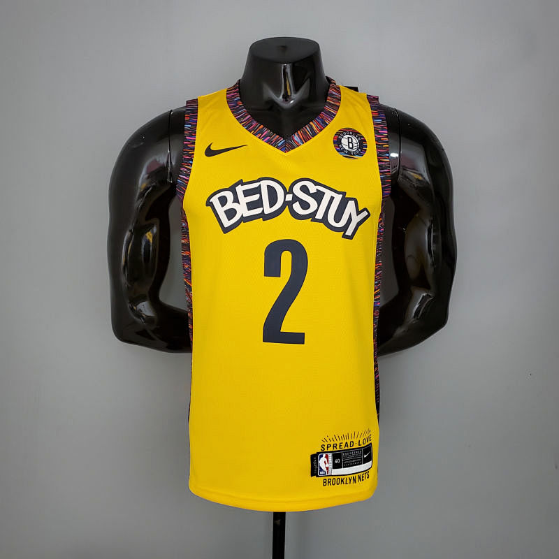 GRIFFIN#2 Brooklyn Nets Commemorative Edition Yellow NBA jersey Size S-XXL