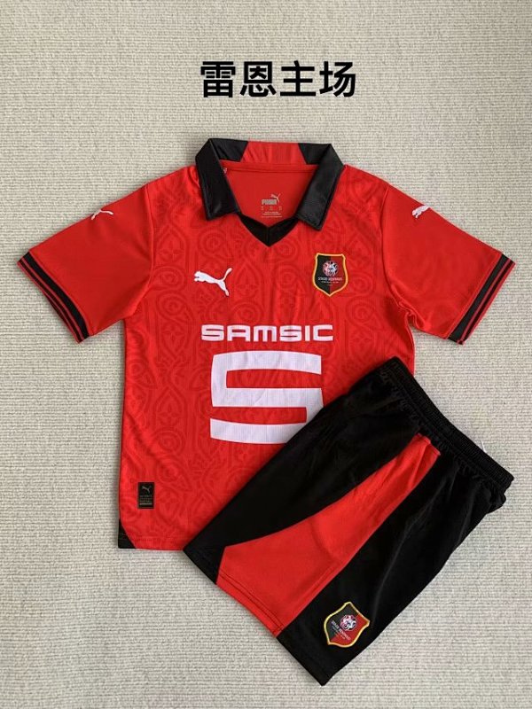 23-24 Rennais Home Kids Jerseys