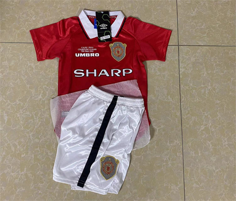 99-00 M-anchester U-nited Home Retro Kids Jerseys