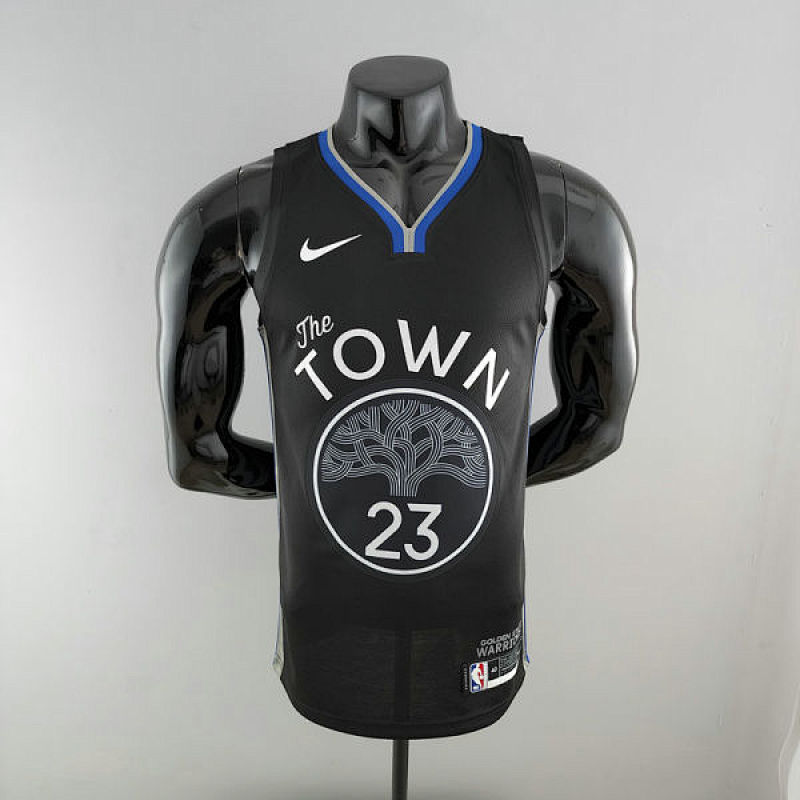 2020 GREEN #23 Warriors City Edition Black and Grey NBA Jersey S-XXL