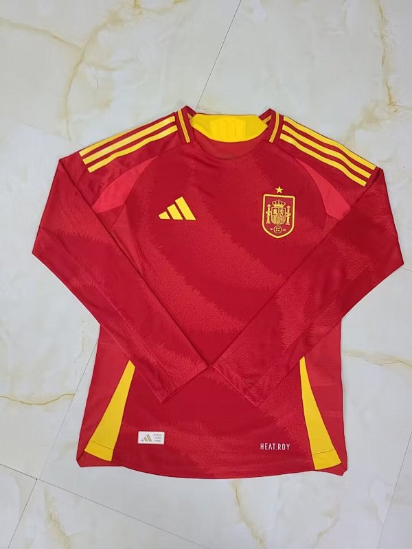 2024 Spain Home Long Sleeve Jerseys