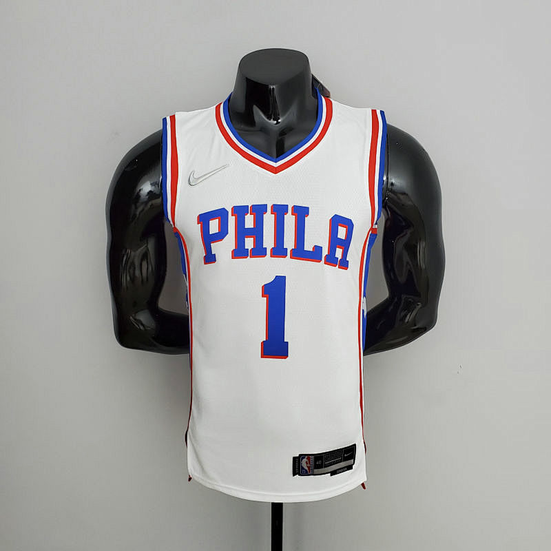 75th Anniversary Philadelphia 76ers HARDEN#1 White NBA Jersey S-XXL