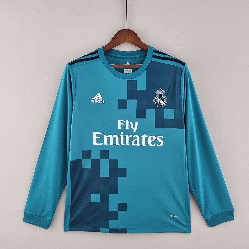 2017-18 Real Madrid Third Retro Long Sleeve Jerseys