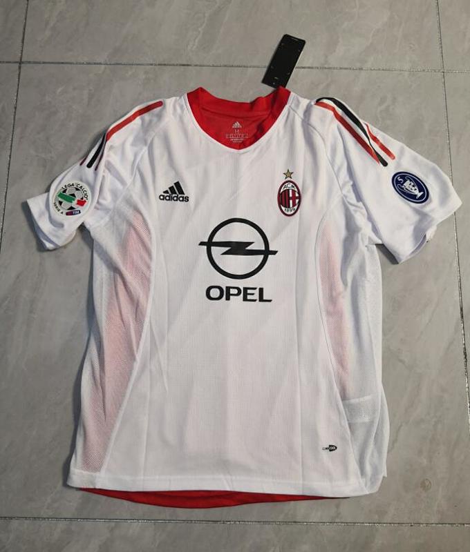02-03 AC Milan Away Retro Double Layer Long Sleeves Jerseys