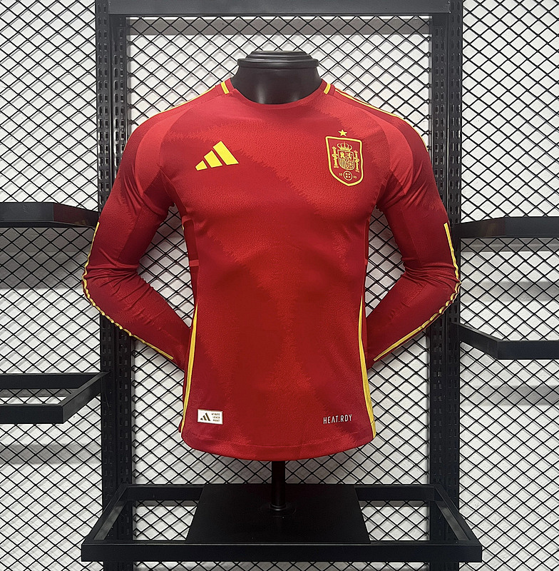 2024 Spain Home Player Version Long Sleeve Jerseys