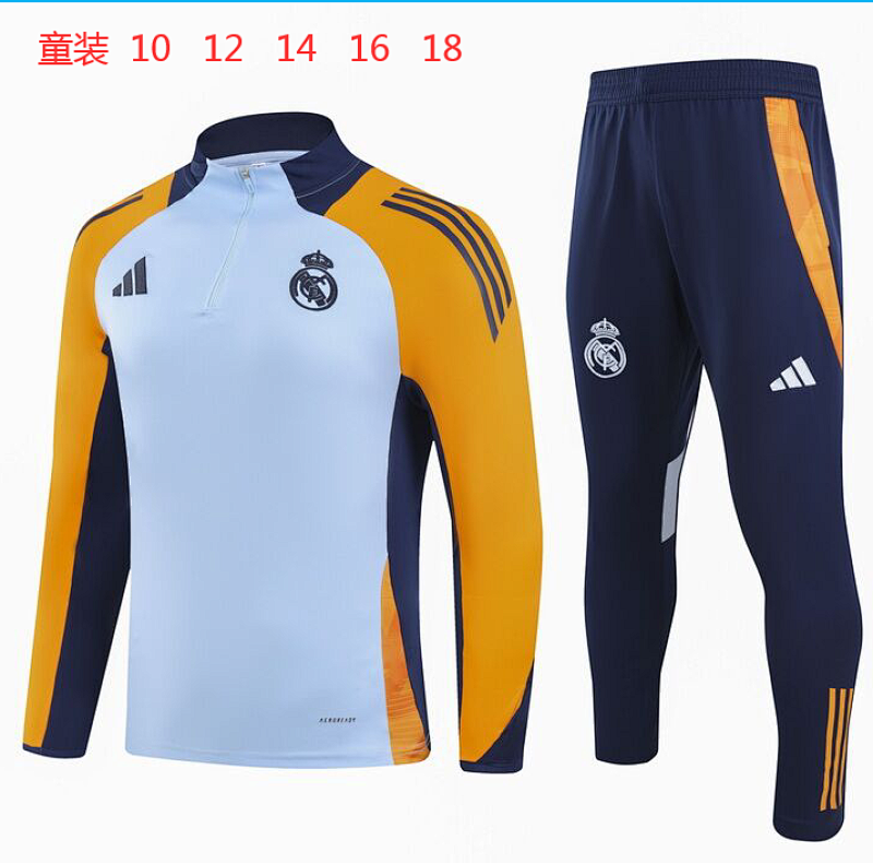 24-25 Real Madrid Kids Long Sleeve Training Suit
