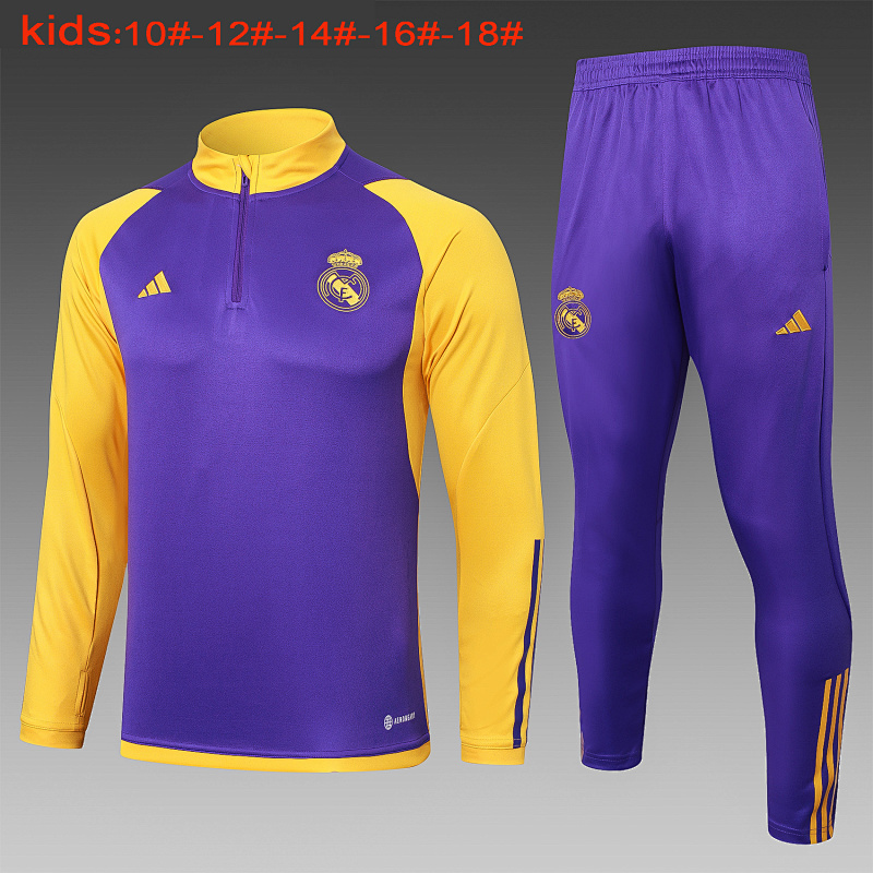 23-24 Real Madrid Kids Long Sleeve Training Suit