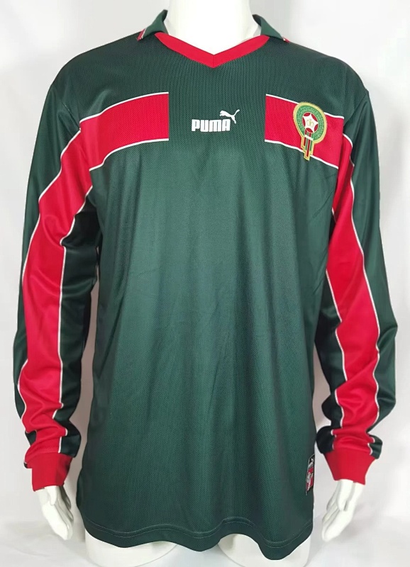 1998 Morocco Home Retro Long Sleeve Jerseys