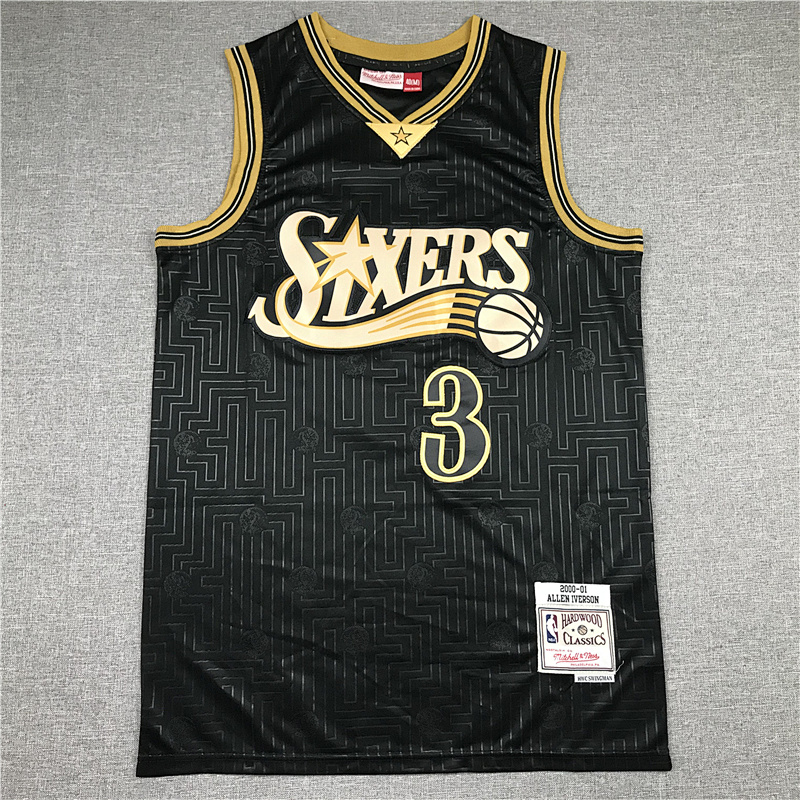 76ers #3 Iverson Mouse Year Iimited Edition Embroidery