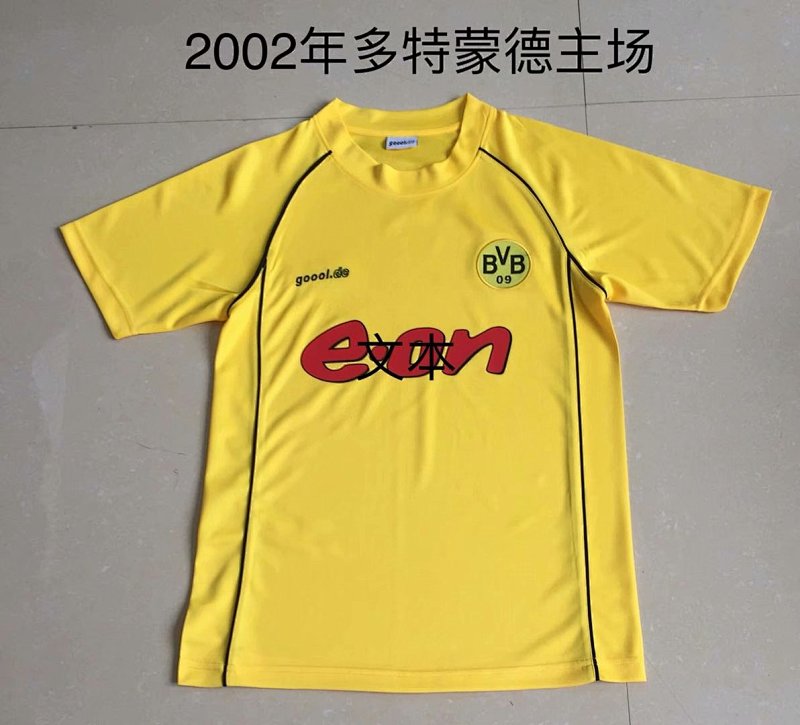 2002 Dortmund Retro Home Jerseys