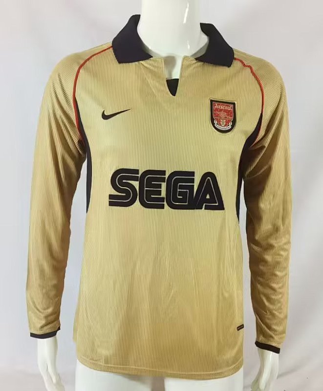 2001-02 Arsenal Away Retro Long Sleeve Jerseys