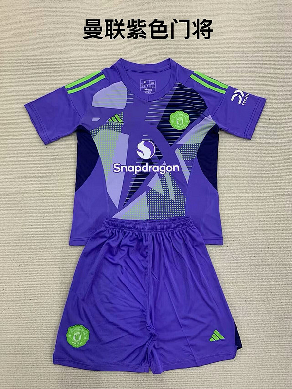 24-25 M-anchester U-nited Goalkeeper Kids Jerseys