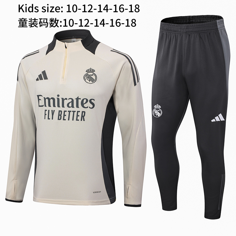 24-25 Real Madrid Kids Long Sleeve Training Suit