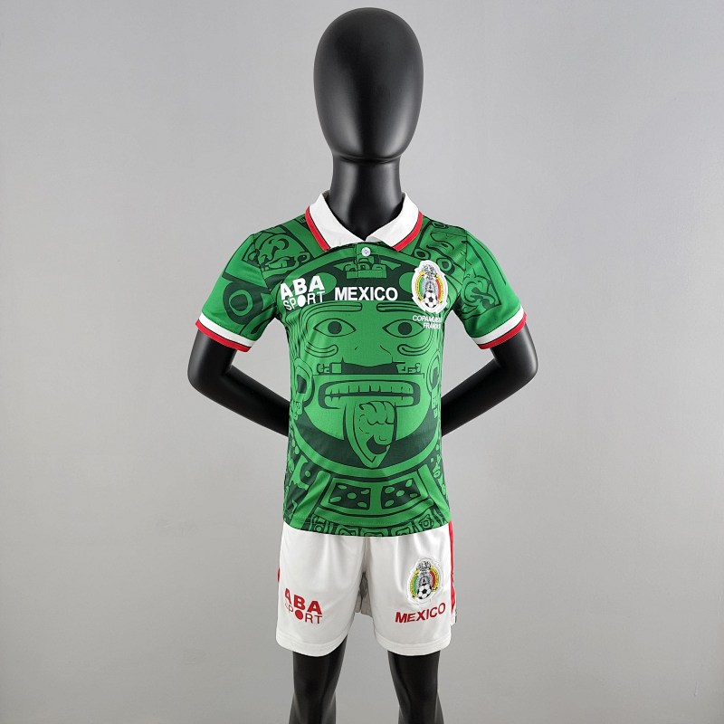 1998 Mexico Home Retro Kids Jerseys