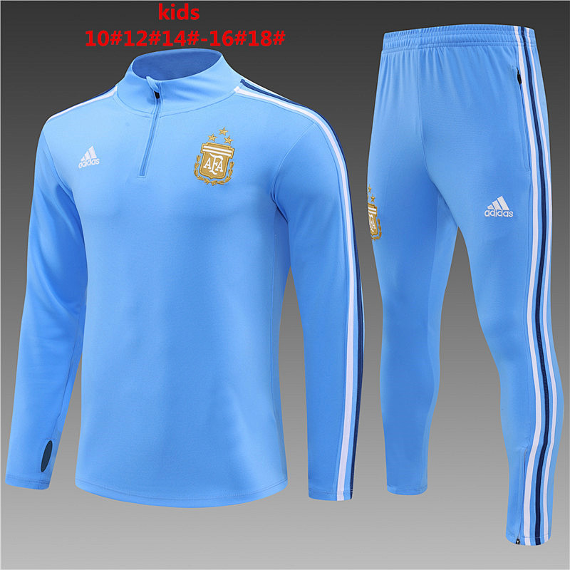2023 Argentina Kids Long Sleeve Training Suit