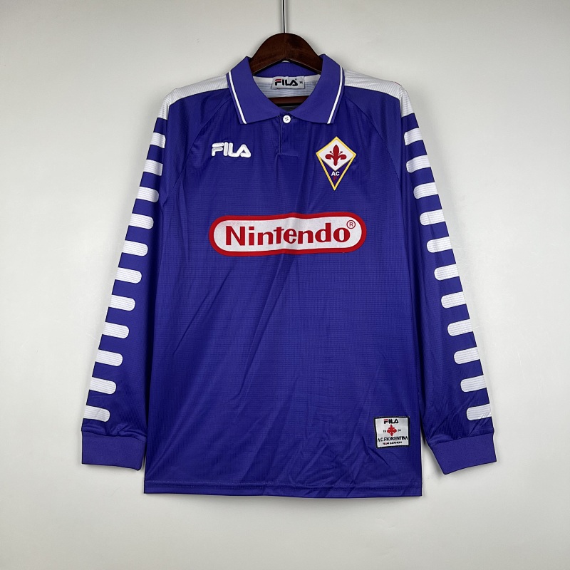 1998 Fiorentina Home Retro Long Sleeve Jerseys