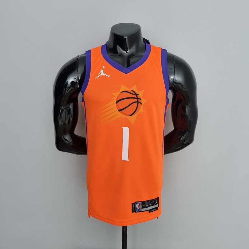75th Anniversary BOOKER#1 Phoenix Suns Jordan Theme Orange NBA Jersey S-XXL
