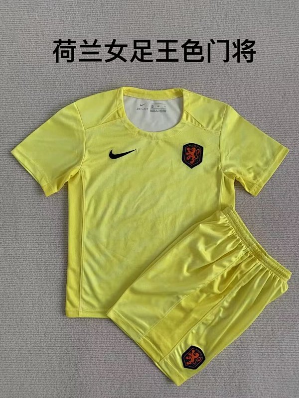 23-24 Netherlands Goalkeeper Woman Adults And Kids Jerseys